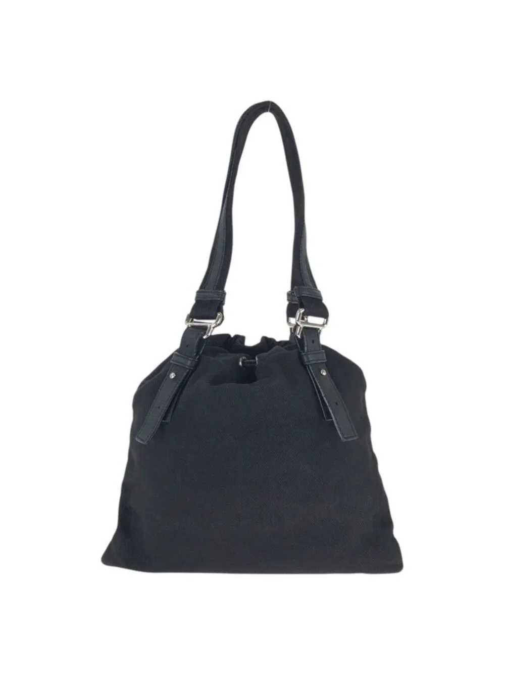 Saint Laurent Rive Gauche Vintage Kahala YSL Black Canvas Tote